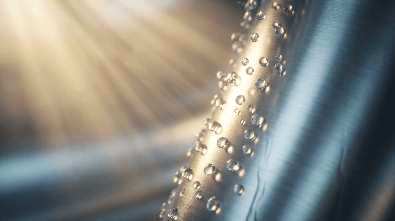 Detail of roof drain flashing and water flow